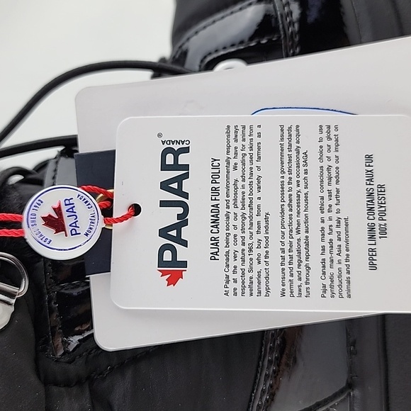 PAJAR Youth Tacey Black Winter Waterproof Zip Up Boot Thermal -30°C Size US 1.5 - Picture 14 of 16